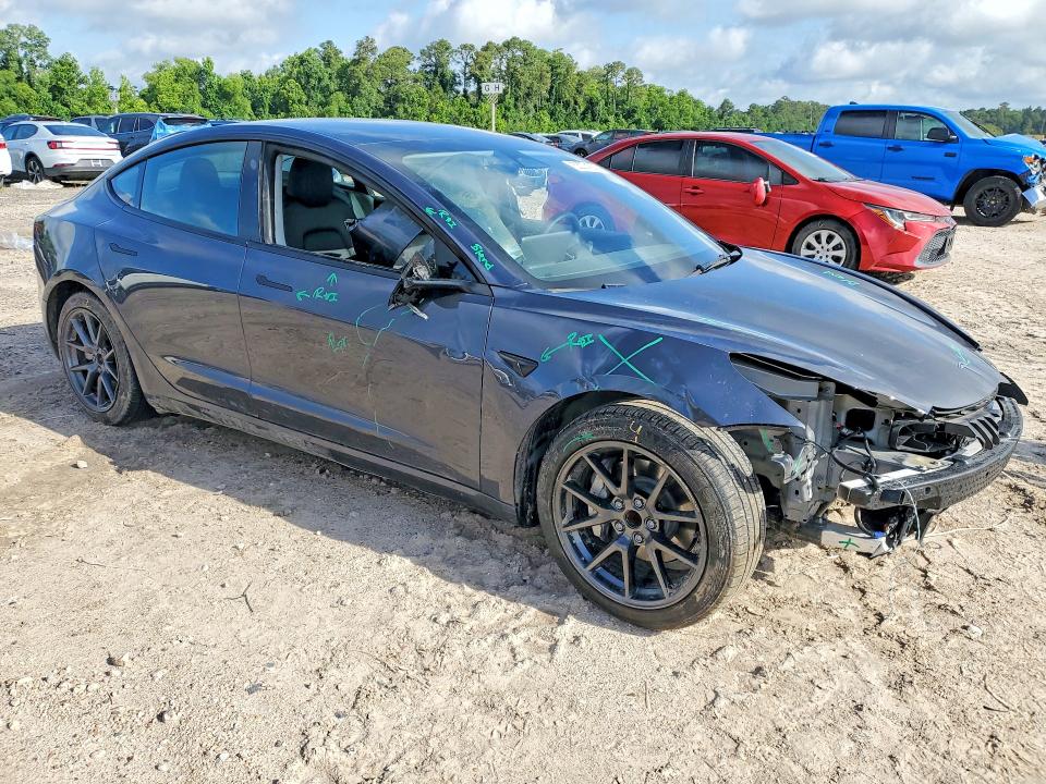 2023 Tesla VIN 5YJ3E1EA7PF672168 COPART salvage auction — FRONT END, Tx - Salvage Vehicle Title, sold $6,100 on 2026-07-07 (photo 4)