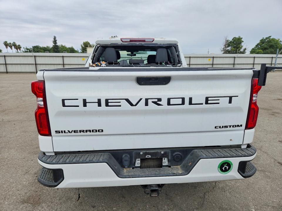 2021 Chevrolet Silverado 1500 VIN 1GCPWBEKXMZ338056 COPART salvage auction — REAR END, Ca - Salvage Certificate, sold $7,900 on 2026-07-29 (photo 6)