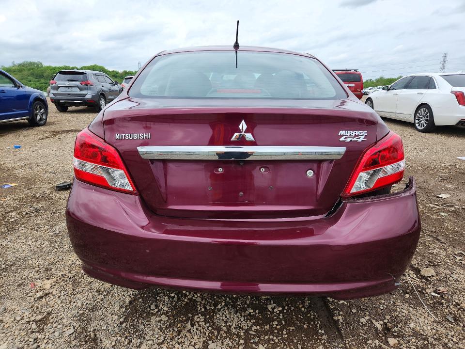 2019 Mitsubishi Mirage VIN ML32F3FJ7KHF09313 COPART salvage auction — REAR END, Il - Salvage Certificate, sold $1,450 on 2026-07-08 (photo 6)