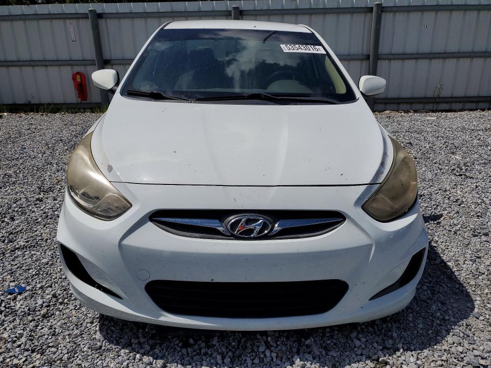 2014 Hyundai Accent VIN KMHCT4AE7EU641860 COPART salvage auction — FRONT END, Fl - Cert Of Title Slvg Rebuildable, sold $350 on 2026-07-24 (photo 5)