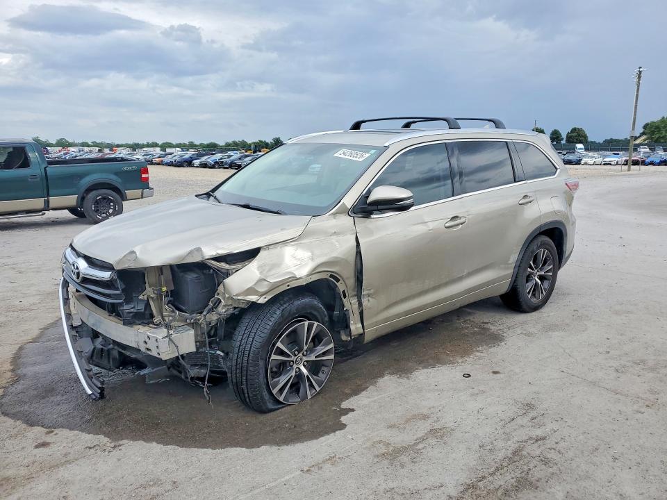 2016 Toyota Highlander VIN 5TDKKRFH0GS143350 COPART salvage auction — FRONT END, Mo - Salvage Certificate Of Title, sold $5,800 on 2026-07-20 (photo 1)