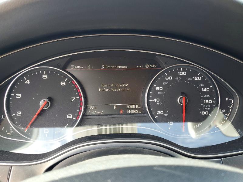 2013 Audi A6 VIN WAUGFBFC6DN127643 COPART salvage auction — REAR END, Hi - Certificate Of Salvage, sold $500 on 2026-08-24 (photo 9)