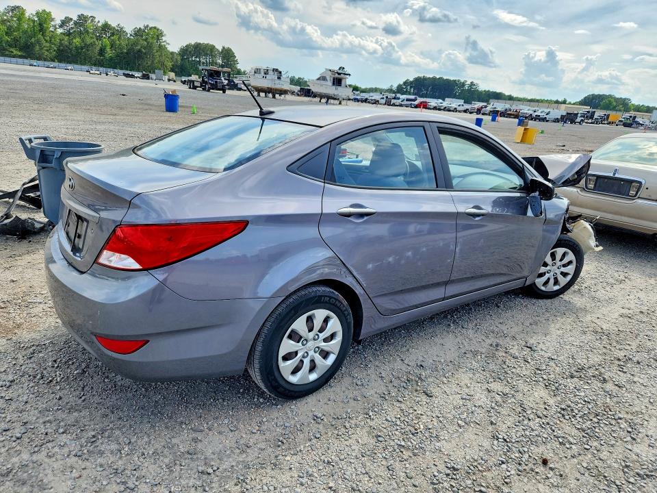 2016 Hyundai Accent VIN KMHCT4AE0GU946278 COPART salvage auction — FRONT END, NC - SALVAGE CERTIFICATE OF TITLE, sold $225 on 2026-07-27 (photo 3)