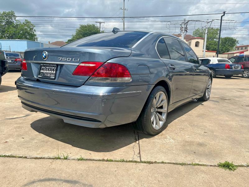 2008 BMW 7 series VIN WBAHN83548DT77748 COPART salvage auction — MECHANICAL, Tx - Cert Of Title-Reblt Slvg Flood (P), sold $325 on 2026-07-08 (photo 4)
