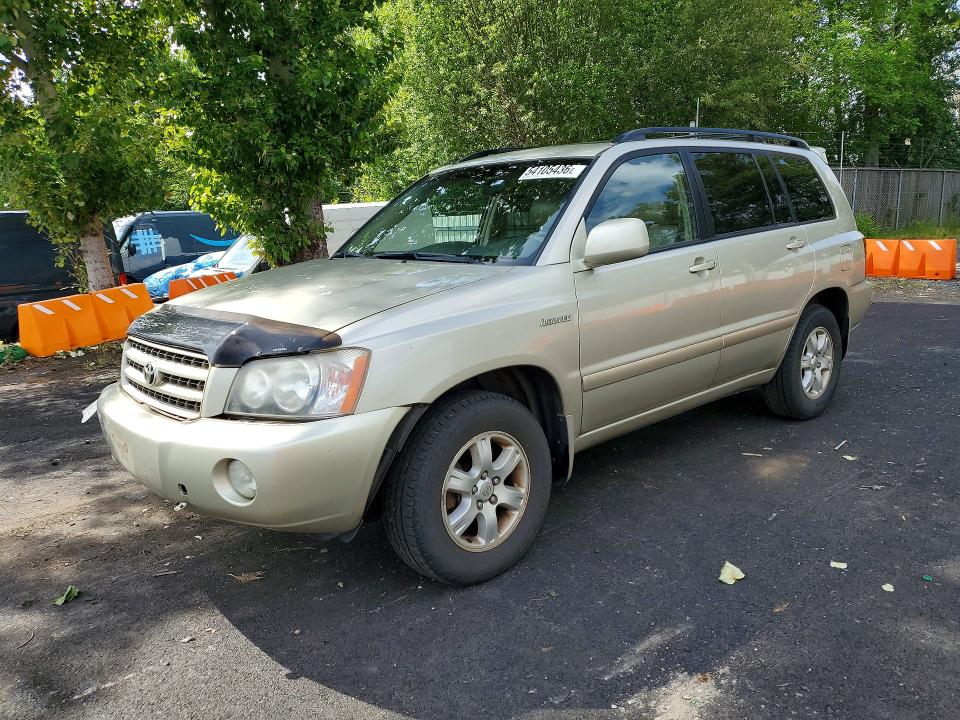 2002 Toyota Highlander VIN JTEHF21A920069515 COPART salvage auction — FRONT END, Or - Salvage Title Certificate, sold $600 on 2026-07-29 (photo 1)