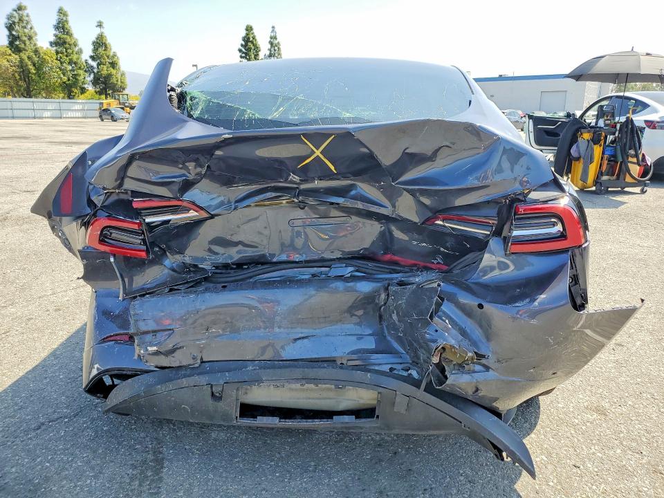 2021 Tesla VIN 5YJ3E1EB3MF875594 COPART salvage auction — REAR END, Ca - Salvage Certificate, sold $3,600 on 2026-07-30 (photo 6)