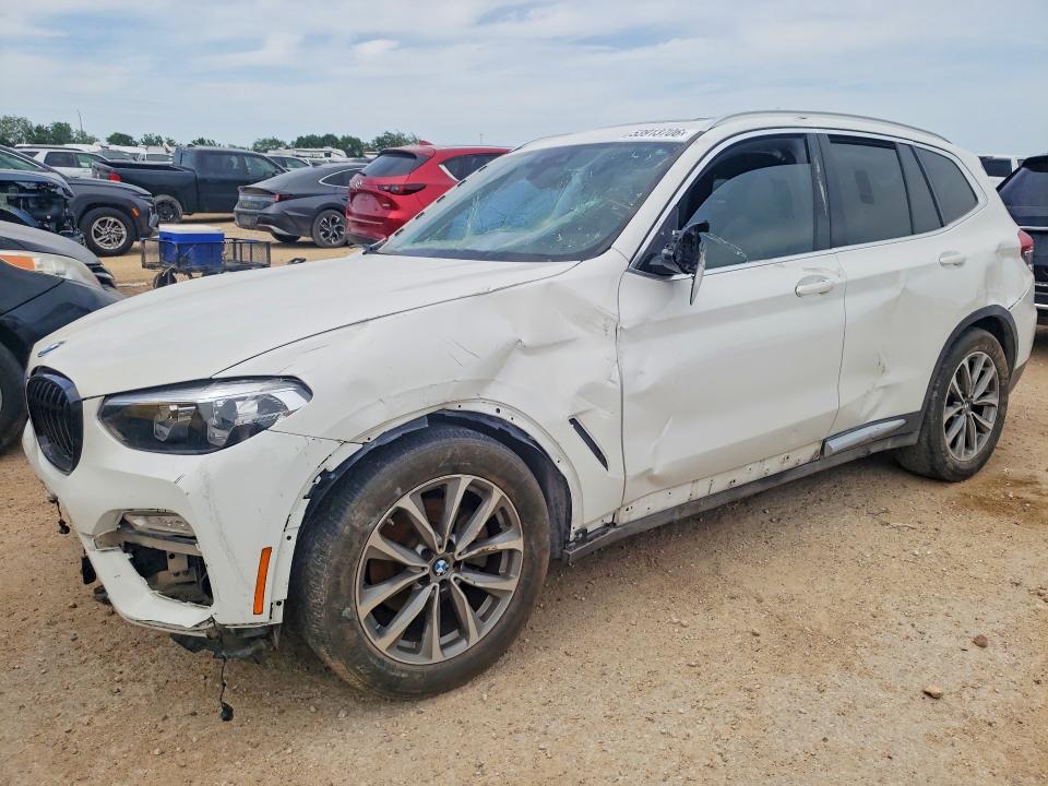 2019 BMW X3 VIN 5UXTR7C56KLF29359 COPART salvage auction — FRONT END, Tx - Certificate Of Title, sold $6,400 on 2026-07-18 (photo 1)