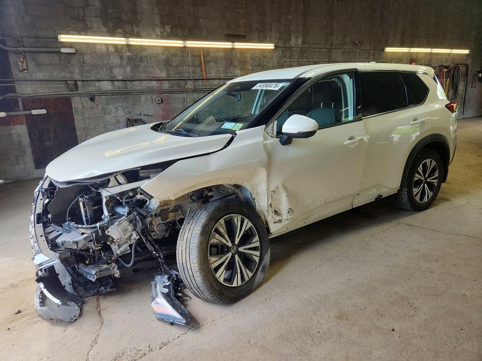 2021 Nissan Rogue VIN JN8AT3BB9MW204122 COPART salvage auction — FRONT END, Ny - Mv-907A Salvage Certificate, sold $3,000 on 2026-07-20 (photo 1)