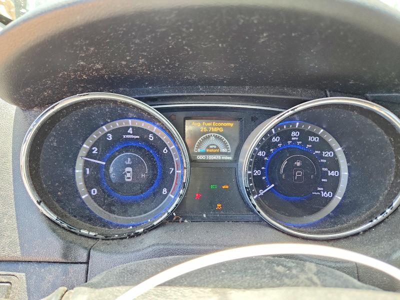 2014 Hyundai Sonata VIN 5NPEC4ABXEH845811 COPART salvage auction — FRONT END, Oh - Cert Of Title-Salvage, sold $550 on 2026-07-16 (photo 9)