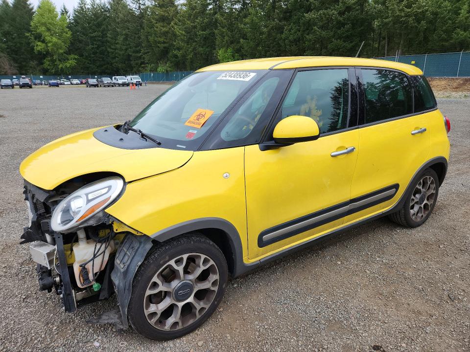 2014 Fiat 500 VIN ZFBCFADHXEZ019873 COPART salvage auction — FRONT END, Wa - Bill Of Sale, sold $325 on 2026-07-02 (photo 1)