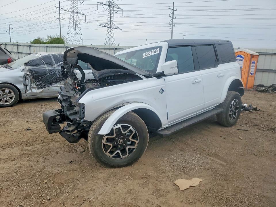 2024 Ford Bronco VIN 1FMDE8BH7RLB21071 COPART salvage auction — FRONT END, Wv - Salvage Certificate, sold $7,700 on 2026-07-09 (photo 1)