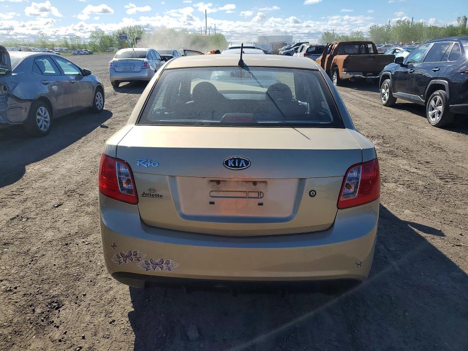 2010 Kia Rio VIN KNADH4B31A6685307 COPART salvage auction — FRONT END, Qc - Gravement Accidente, sold $400 on 2026-07-07 (photo 6)