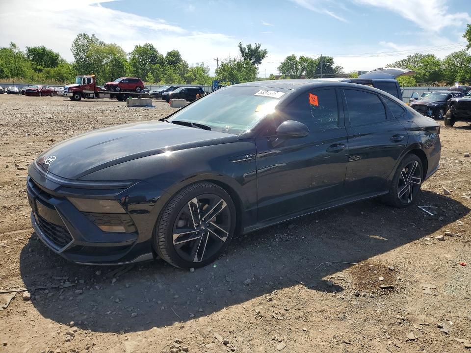2025 Hyundai Sonata VIN KMHL54JC8SA488573 COPART salvage auction — SIDE, Il - Salvage Certificate, sold $9,900 on 2026-07-31 (photo 1)