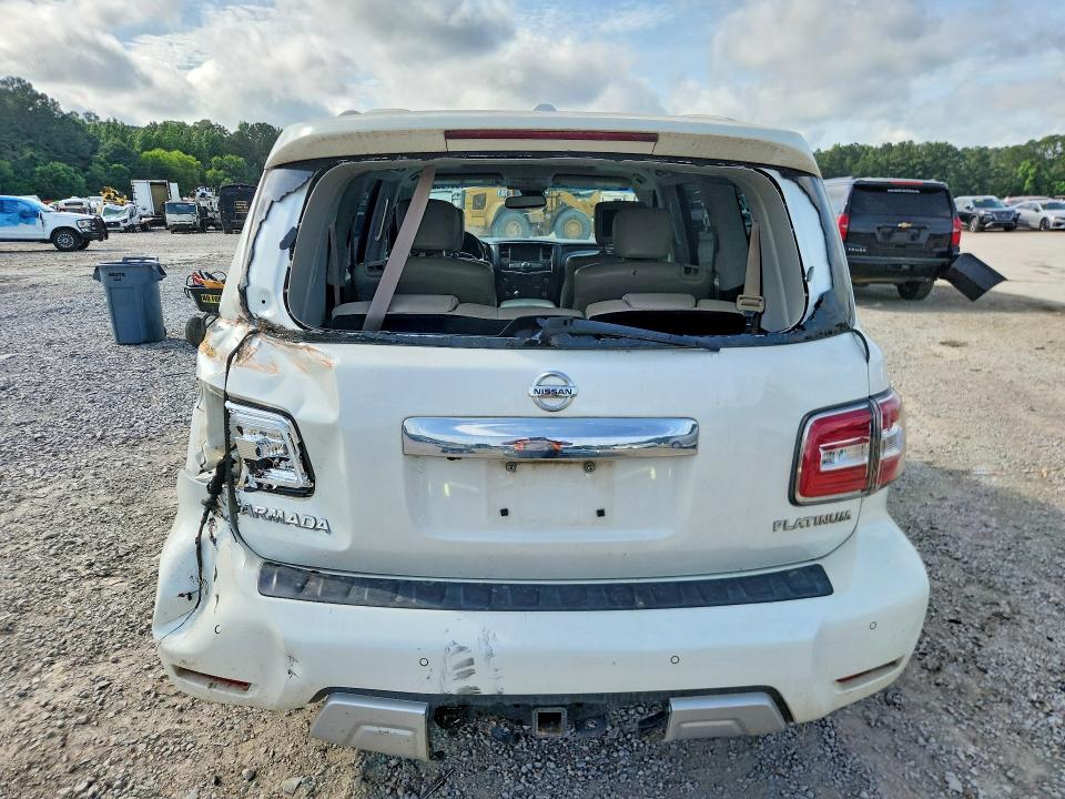 2017 Nissan Armada VIN JN8AY2NF2H9301080 COPART salvage auction — FRONT END, Ms - Cert Of Title-Salvaged, sold $2,400 on 2026-07-31 (photo 6)