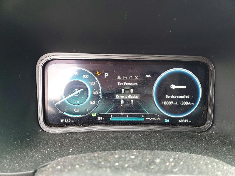 2022 Hyundai VIN KM8K53AG9NU157948 COPART salvage auction — FRONT END, Salvage Title, sold $3,900 on 2026-07-23 (photo 9)