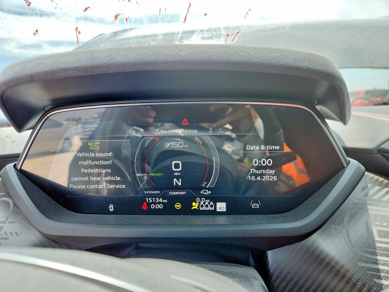 2023 Audi Rs e-tron gt VIN WAUAHBFW6P7901697 COPART salvage auction — FRONT END, Tx - Salvage Vehicle Title, sold $20,300 on 2026-07-23 (photo 9)