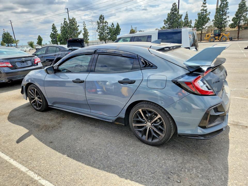 2021 Honda Civic VIN SHHFK7H45MU405443 COPART salvage auction — SIDE, Ca - Salvage Certificate, sold $3,400 on 2026-07-14 (photo 2)