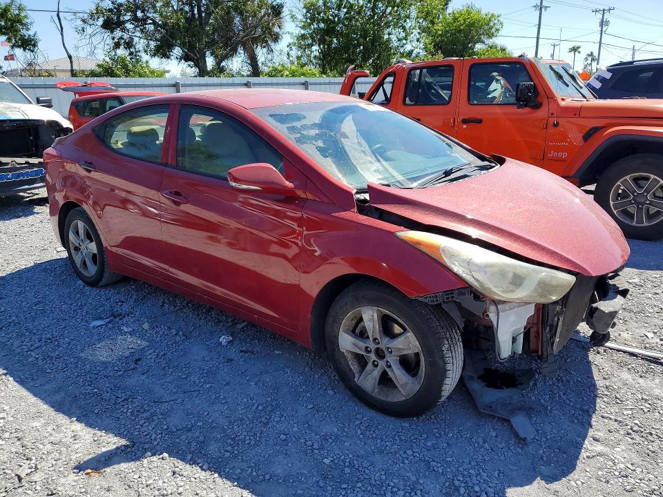 2011 Hyundai Elantra VIN KMHDH4AEXBU094181 COPART salvage auction — FRONT END, Fl - Cert Of Title Slvg Rebuildable, sold $900 on 2026-07-07 (photo 4)
