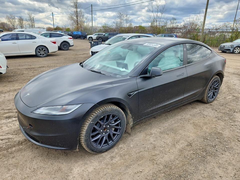 2024 Tesla Model 3 VIN LRW3E7FA8RC105935 COPART salvage auction — REAR END, Qc - Aucune Mention, sold $11,400 on 2026-07-28 (photo 1)