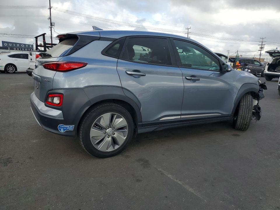 2021 Hyundai Kona VIN KM8K53AG3MU126595 COPART salvage auction — FRONT END, Ca - Salvage Certificate, sold $8,000 on 2026-07-13 (photo 3)