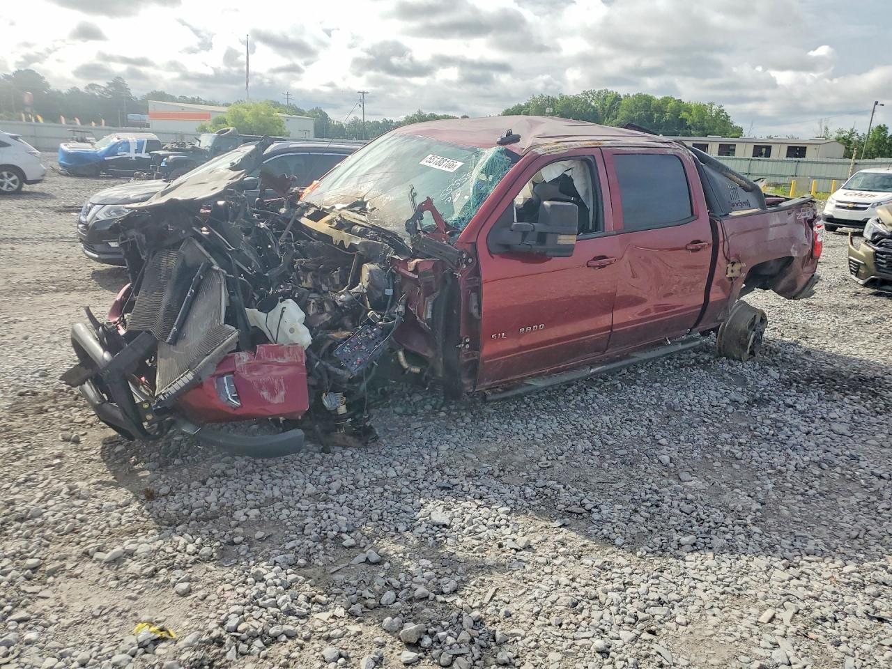 2017 Chevrolet Silverado 1500 VIN 3GCUKREC7HG184735 COPART salvage auction — All Over, AL - CERT OF TITLE-SALVAGE TITLE, sold $1,550 on 2026-07-09 (photo 1)