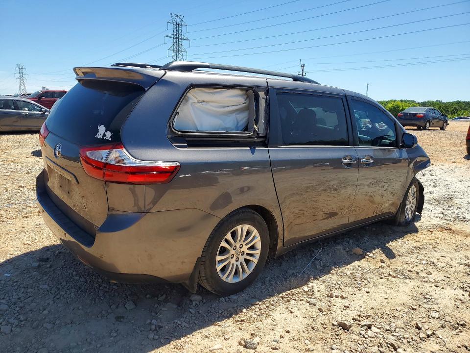 2017 Toyota Sienna VIN 5TDYZ3DCXHS836521 COPART salvage auction — FRONT END, Nc - Salvage Certificate Of Title, sold $3,050 on 2026-07-20 (photo 3)