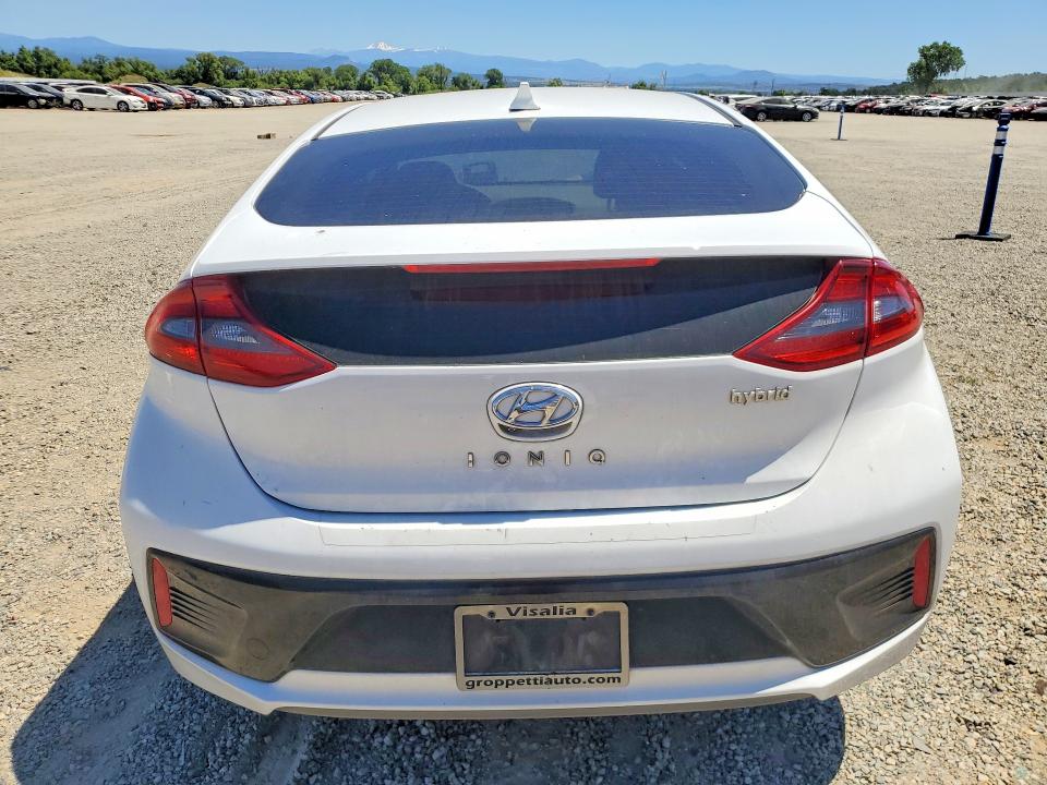 2018 Hyundai Ioniq VIN KMHC85LC6JU101641 COPART salvage auction — FRONT END, Ca - Salvage Certificate, sold $975 on 2026-07-10 (photo 6)