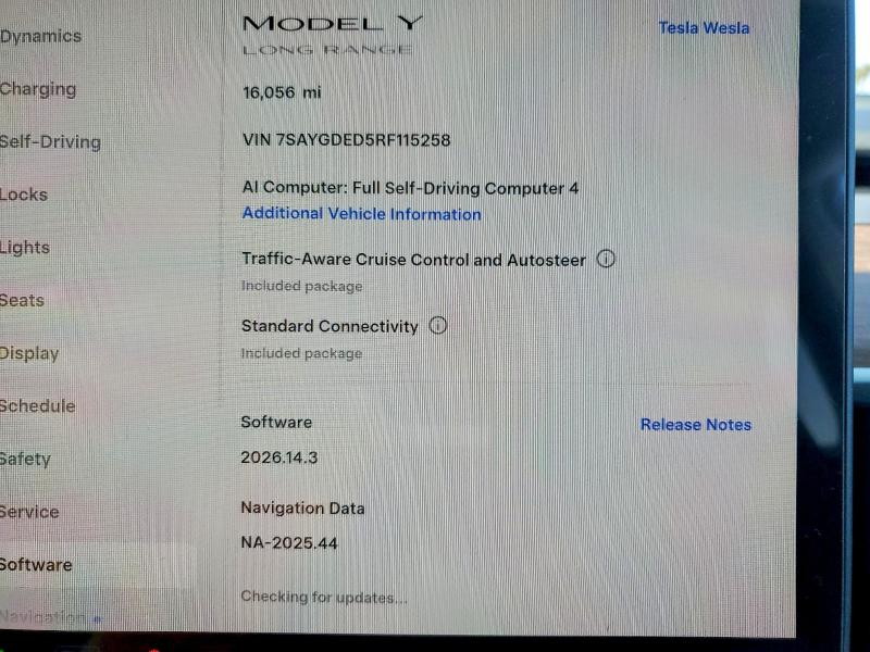 2024 Tesla Model y VIN 7SAYGDED5RF115258 COPART salvage auction — REAR END, Ca - Salvage Certificate, sold $15,000 on 2026-07-24 (photo 9)
