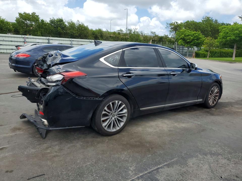 2015 Hyundai Genesis VIN KMHGN4JE7FU040283 COPART salvage auction — REAR END, Fl - Cert Of Ttl-Rebuilt&Slvg Rbld, sold $1,200 on 2026-07-13 (photo 3)