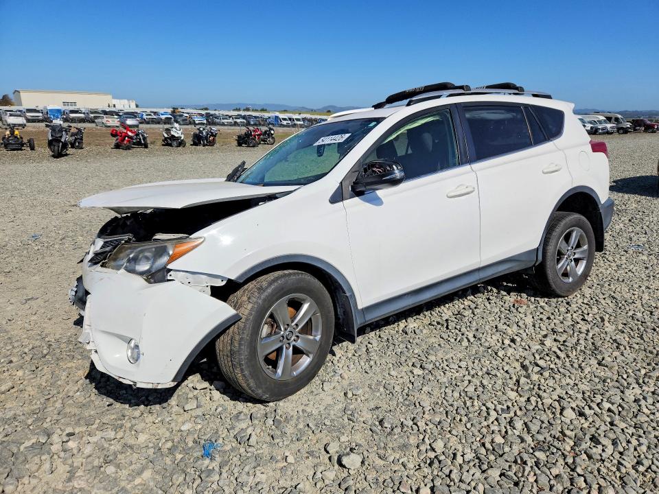 2015 Toyota Rav 4 VIN JTMRFREV9FJ033872 COPART salvage auction — FRONT END, Ca - Salvage Certificate, sold $2,100 on 2026-07-02 (photo 1)