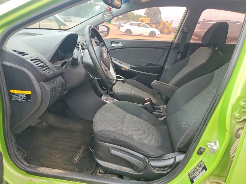 2013 Hyundai Accent VIN KMHCT5AE7DU129326 COPART salvage auction — FRONT END, Tx - Salvage Vehicle Title, sold $400 on 2026-07-20 (photo 7)