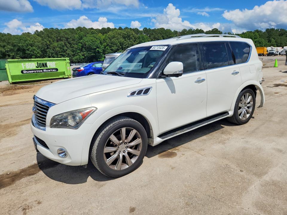 2011 Infiniti Qx56 VIN JN8AZ2NC6B9303313 COPART salvage auction — REAR END, Ms - Cert Of Title-Salvaged, sold $2,650 on 2026-07-17 (photo 1)