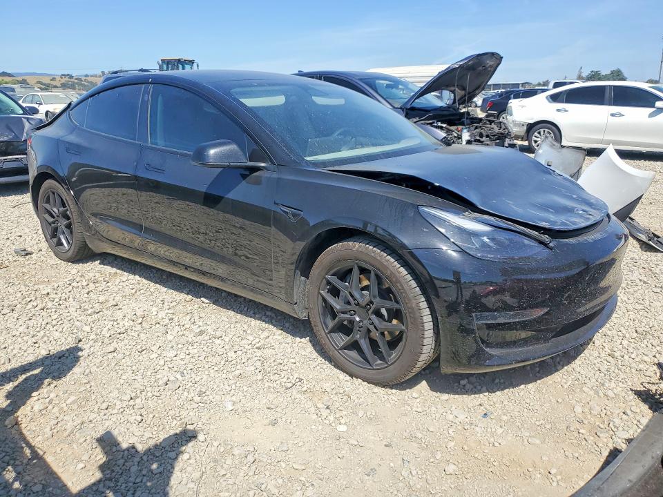 2023 Tesla Model 3 VIN 5YJ3E1EA7PF590263 COPART salvage auction — REAR END, Ca - Salvage Certificate, sold $6,600 on 2026-07-07 (photo 4)