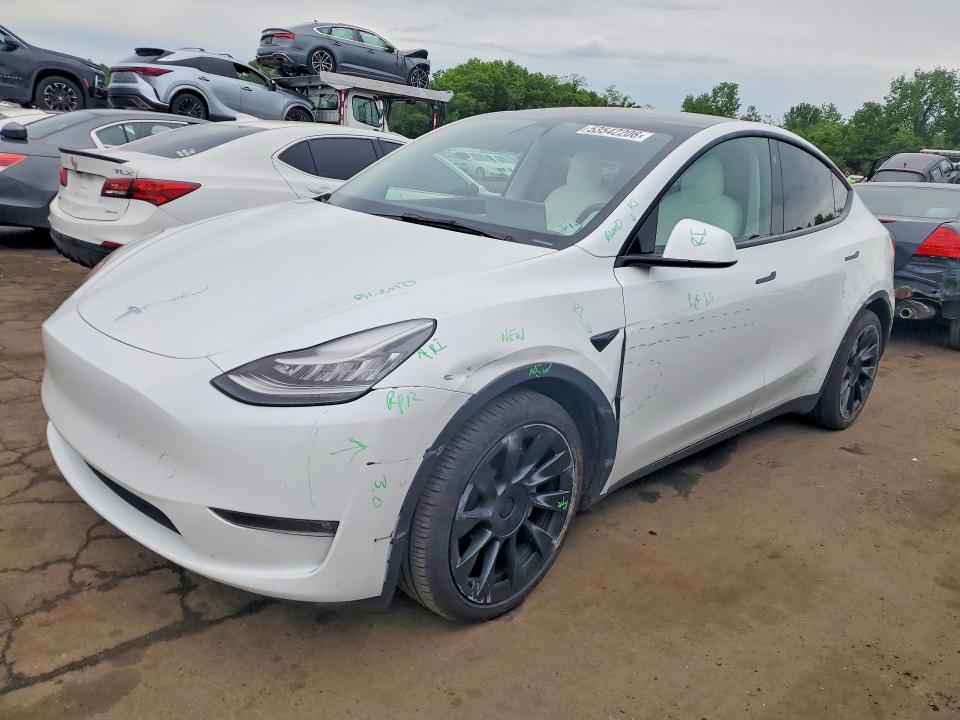 2021 Tesla Model y VIN 5YJYGDEE4MF121051 COPART salvage auction — SIDE, Ct - Cert Of Title-Salvage, sold $5,400 on 2026-07-21 (photo 1)