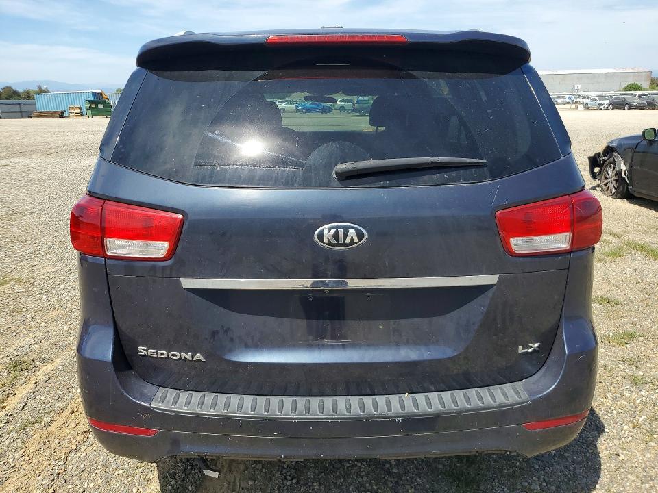 2015 Kia SEDONA VIN KNDMB5C18F6072292 COPART salvage auction — FRONT END, Ca - Salvage Certificate, sold $700 on 2026-07-10 (photo 6)