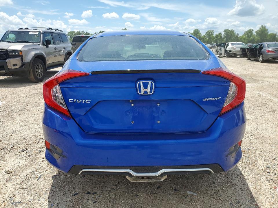 2019 Honda Civic VIN 19XFC2F85KE014433 COPART salvage auction — FRONT END, Tx - Salvage Vehicle Title, sold $3,300 on 2026-07-10 (photo 6)