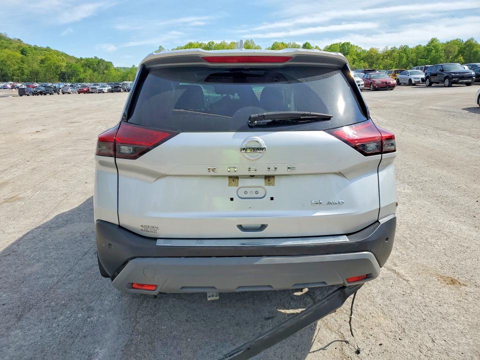 2021 Nissan Rogue VIN JN8AT3CB5MW242588 COPART salvage auction — ROLLOVER, Pa - Certificate Of Salvage, sold $1,650 on 2026-07-16 (photo 6)