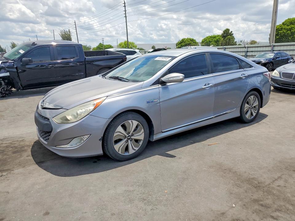 2014 Hyundai Sonata hybrid VIN KMHEC4A48EA112287 COPART salvage auction — MINOR DENT/SCRATCHES, Fl - Certificate Of Title (P), sold $750 on 2026-07-08 (photo 1)