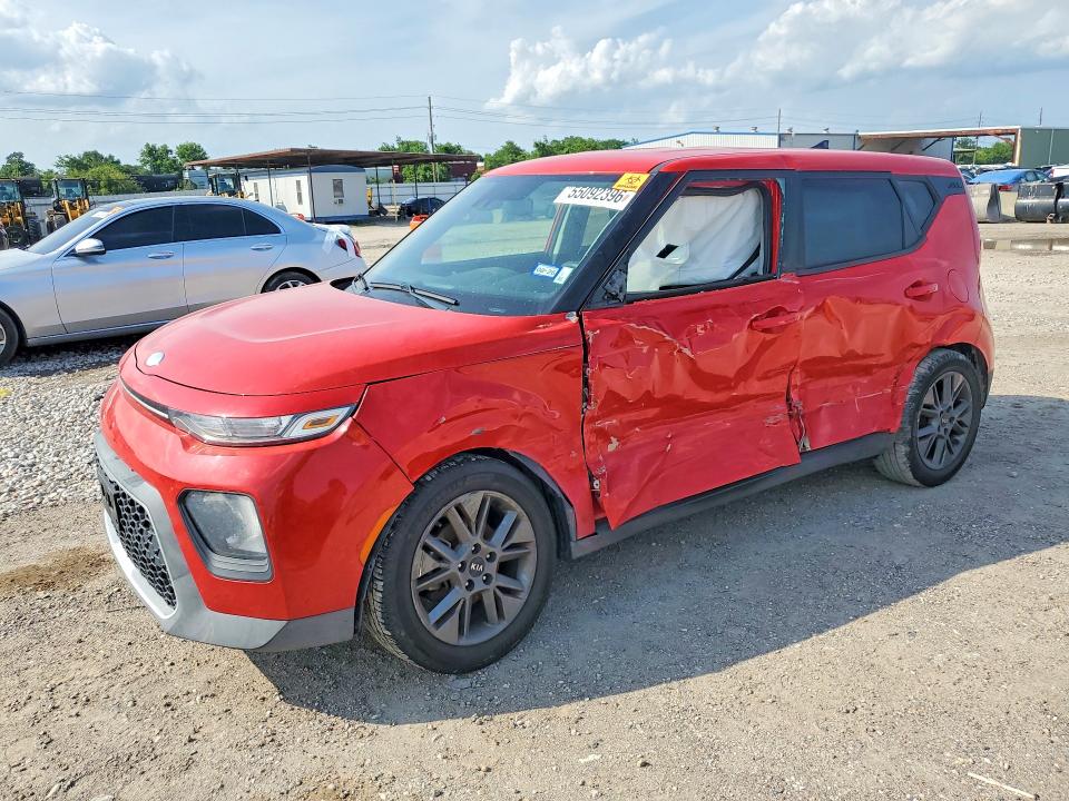 2021 Kia Soul VIN KNDJ23AU2M7145670 COPART salvage auction — SIDE, TX - SALVAGE VEHICLE TITLE (P), sold $725 on 2026-07-23 (photo 1)