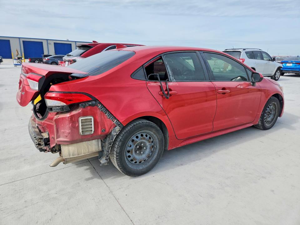 2020 Toyota Corolla VIN JTDEPRAE4LJ107079 COPART salvage auction — REAR END, Tx - Salvage Vehicle Title, sold $3,400 on 2026-07-10 (photo 3)