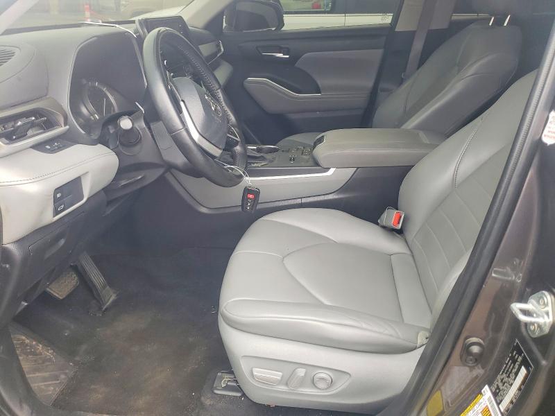 2022 Toyota Highlander VIN 5TDGZRAH1NS550678 COPART salvage auction — FRONT END, Nj - Certificate Of Title (P), sold $17,600 on 2026-07-14 (photo 7)