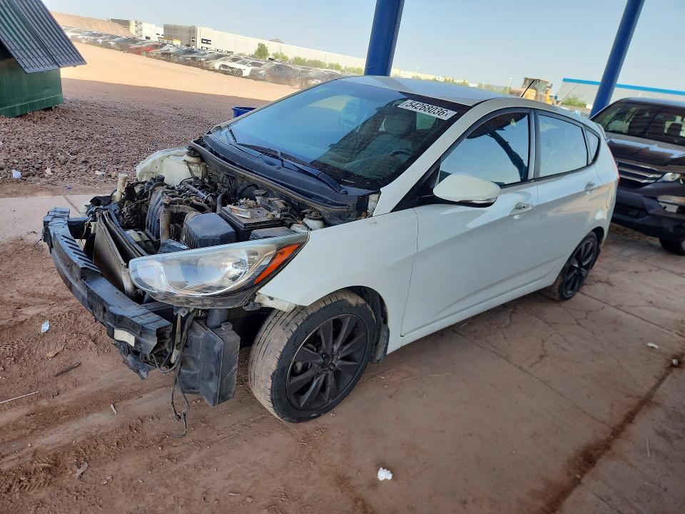 2013 Hyundai Accent VIN KMHCU5AE0DU096571 COPART salvage auction — FRONT END, MT - CERTIFICATE OF TITLE, sold $400 on 2026-07-30 (photo 1)