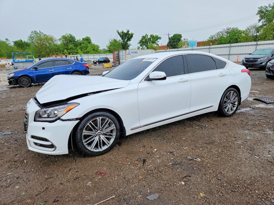 2018 Genesis G80 VIN KMHGN4JE0JU249471 COPART salvage auction — FRONT END, Il - Salvage Certificate, sold $1,700 on 2026-07-17 (photo 1)