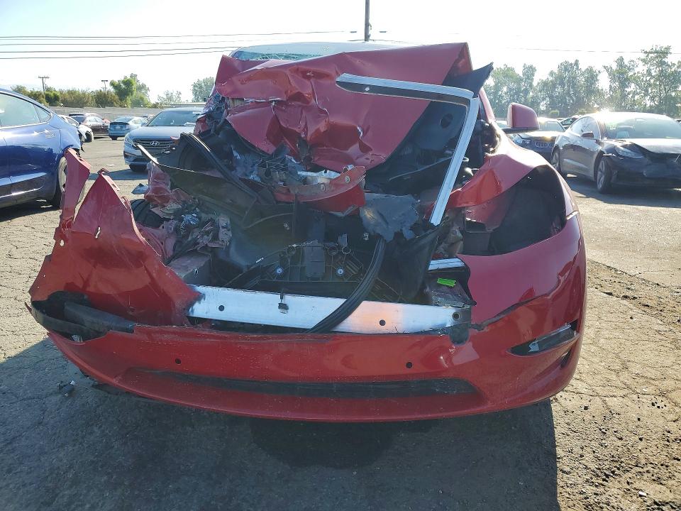 2021 Tesla VIN 5YJYGDEF3MF124595 COPART salvage auction — FRONT END, Ca - Salvage Certificate, sold $3,150 on 2026-07-09 (photo 5)