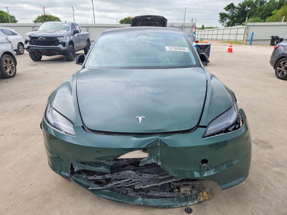 2024 Tesla Model 3 VIN 5YJ3E1EB3RF740302 COPART salvage auction — FRONT END, Tx - Certificate Of Title, sold $15,900 on 2026-07-20 (photo 5)