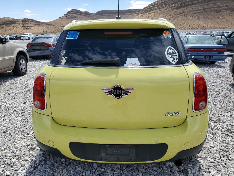 2012 Mini Cooper VIN WMWZB3C52CWM02921 COPART salvage auction — FRONT END, Nv - Salvage Title, sold $575 on 2026-08-05 (photo 6)