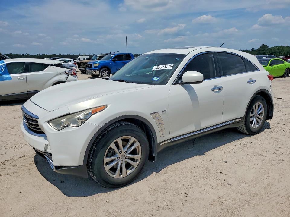 2014 Infiniti VIN JN8CS1MU8EM451417 COPART salvage auction — FRONT END, TX - SALVAGE VEHICLE TITLE, sold $4,350 on 2026-07-28 (photo 1)