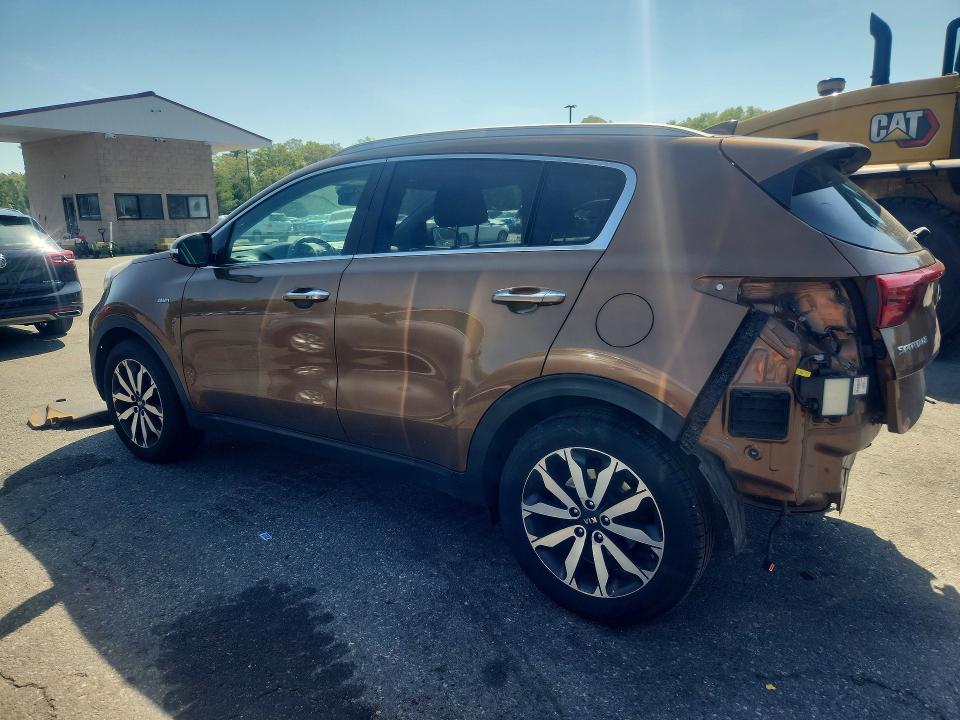 2018 Kia Sportage VIN KNDPNCACXJ7373663 COPART salvage auction — REAR END, Wv - Salvage Certificate, sold $3,450 on 2026-07-07 (photo 2)