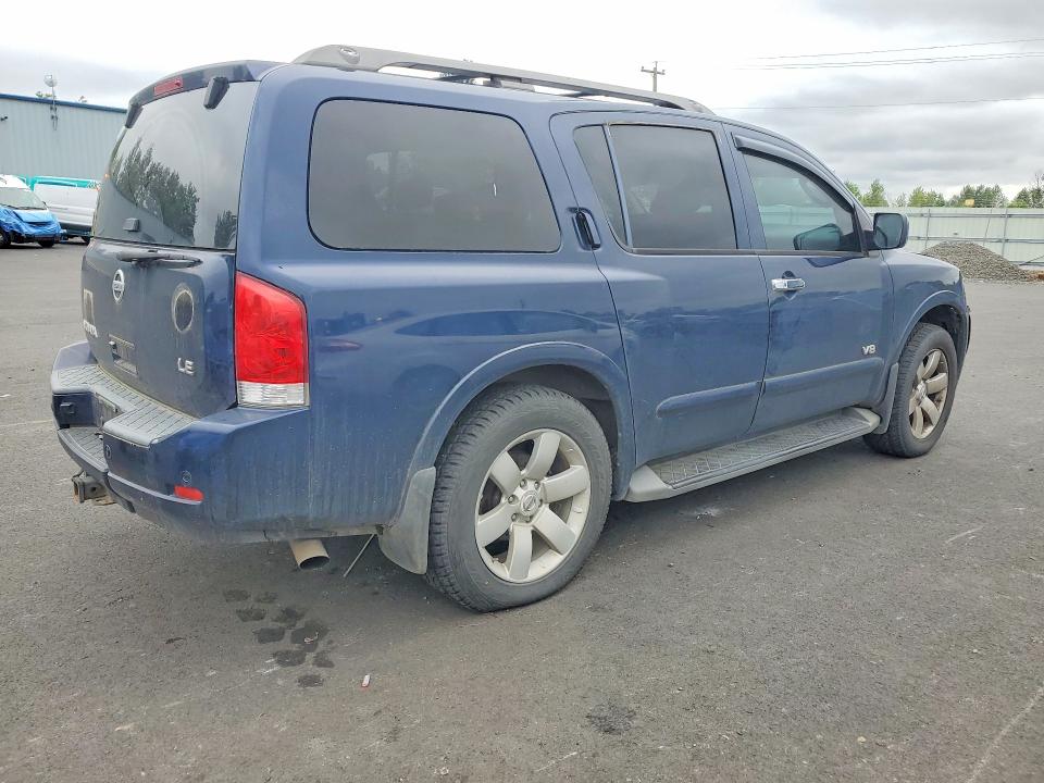 2008 Nissan Armada VIN 5N1AA08C98N600929 COPART salvage auction — FRONT END, Or - Salvage Title Certificate, sold $1,000 on 2026-07-27 (photo 3)