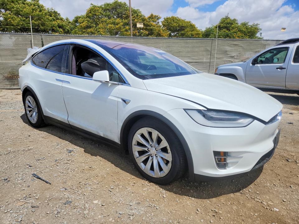 2020 Tesla Model x VIN 5YJXCAE20LF238426 COPART salvage auction — REAR END, Ca - Salvage Certificate, sold $350 on 2026-07-21 (photo 4)